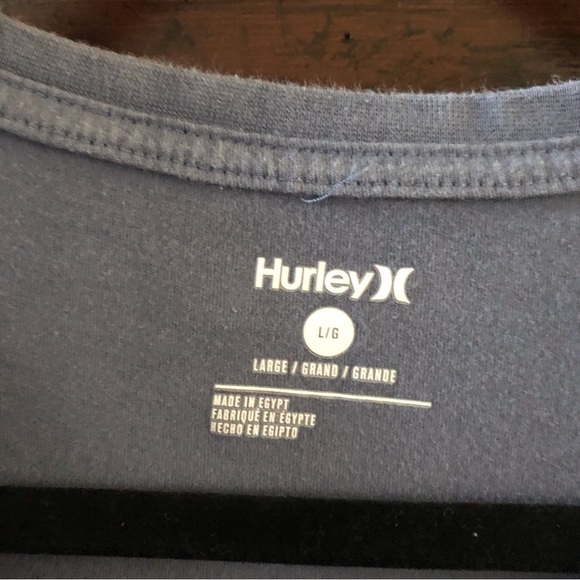 Hurley blue gray short sleeve tee in size L - Picture 4 of 5